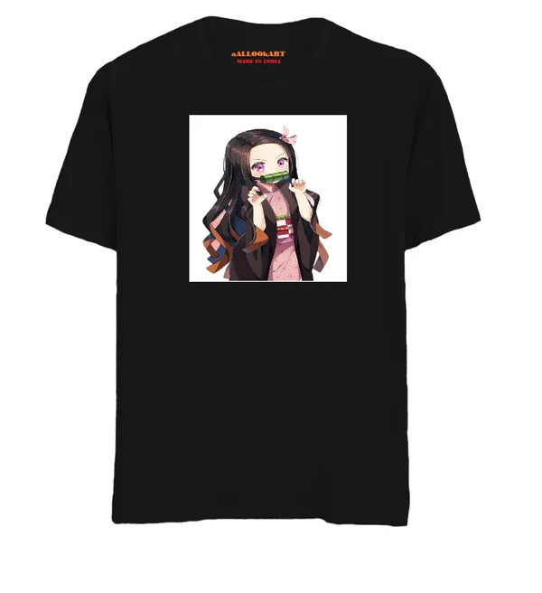 Black_Anime_Regular_Fit_T_Nezuko_Unisex_Pure_Cotton_Round_Neck_T-Shirt