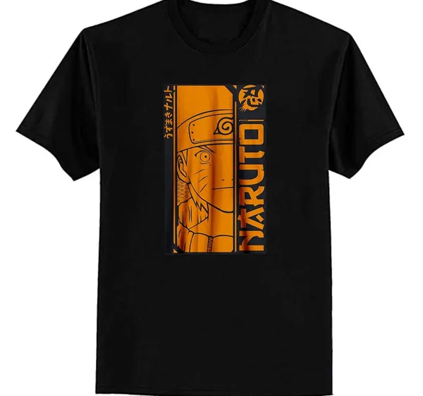 Black_Pure_Cotton_Anime_Round_Neck_T-Shirt_For_Men_&_Women