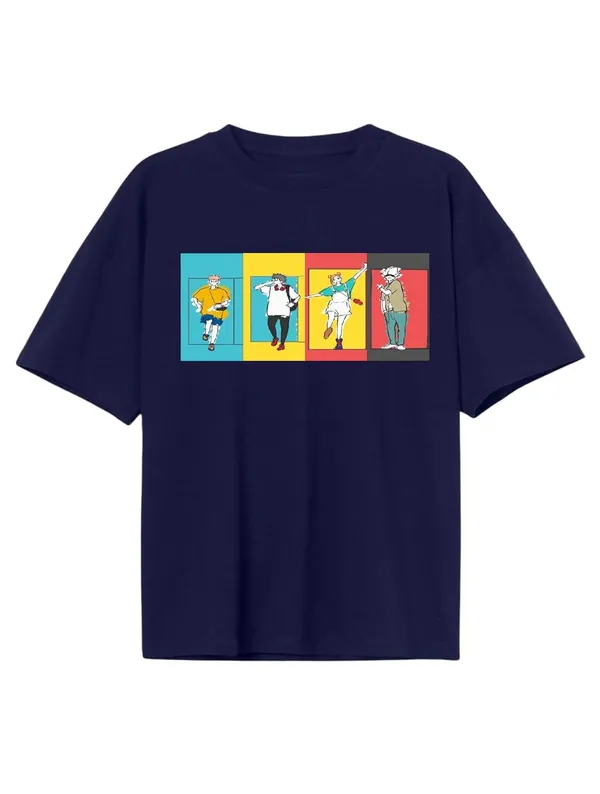 Navy_Blue_Stylish_Pure_Cotton_Anime_Jujtsu_Dance_Printed_T-Shirt_For_Men_&_Women