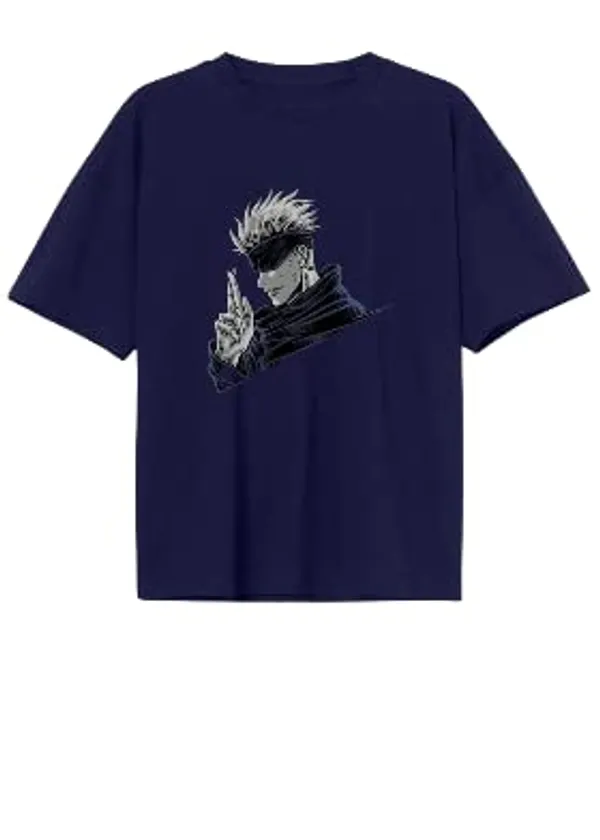Navy_Blue_Stylish_Pure_Cotton_Anime_Jujtsu_Kaisen_Printed_T-Shirt_For_Men_&_Women