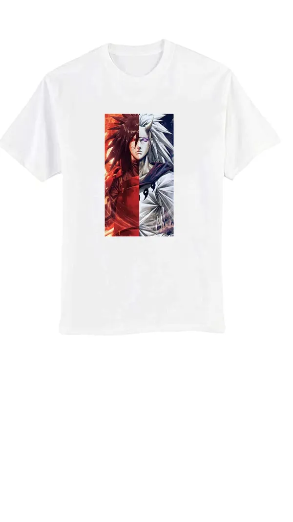 White_Pure_Cotton_Anime_Madara_Printed_T-Shirt_For_Men_&_Women