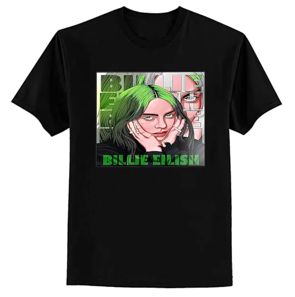 Pure_Cotton_Anime_Regular_Fit_American_Singer_Billie_Eilish_Unisex_Tshirt