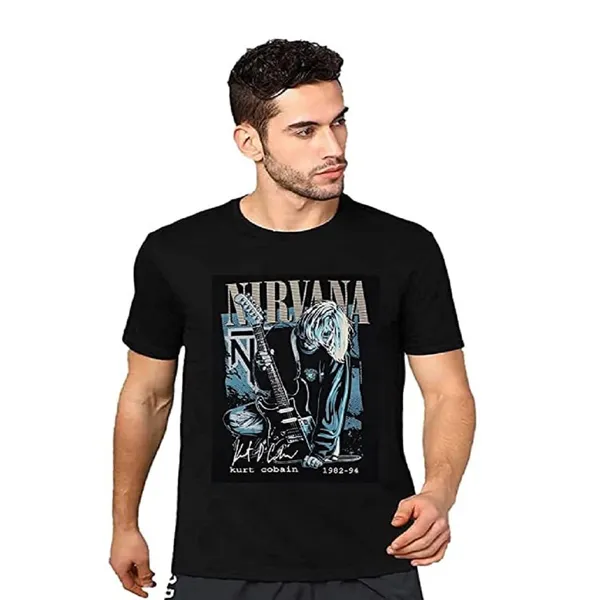 Black_Pure_Cotton_Anime_Regular_Nirvana_Printed_T-Shirt_For_Men_&_Women
