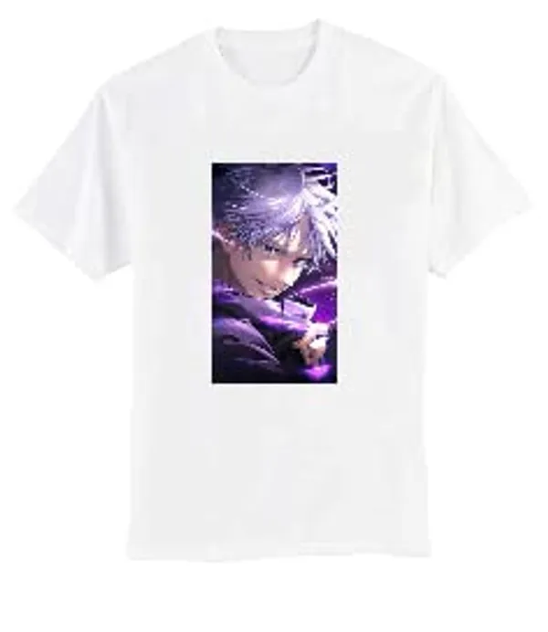White_Pure_Cotton_Anime_Tail_Printed_T-Shirt_For_Men_&_Women