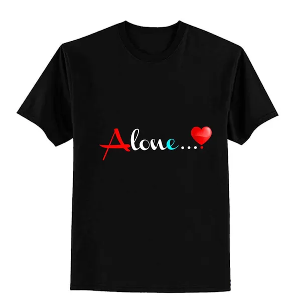 Black_Pure_Cotton_Anime_Alone_Printed_T-Shirt_For_Men_&_Women