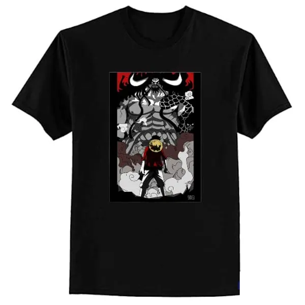Black_Luffy_Vs_Kaido_Epic_Battle_Men_Regular_Anime_Printed_T-Shirt