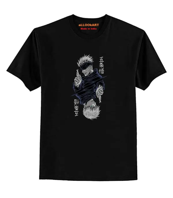 Black_Anime_Jujtsu_Kaisen_Yuji_Itadori_&_Gojo_Satoru_Graphic_Merch_T-Shirt_For_Unisex