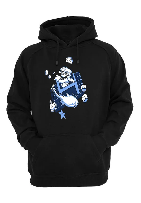 Black_Anime_Mario_Printed_Men_&_Women_Cotton_Hoodie