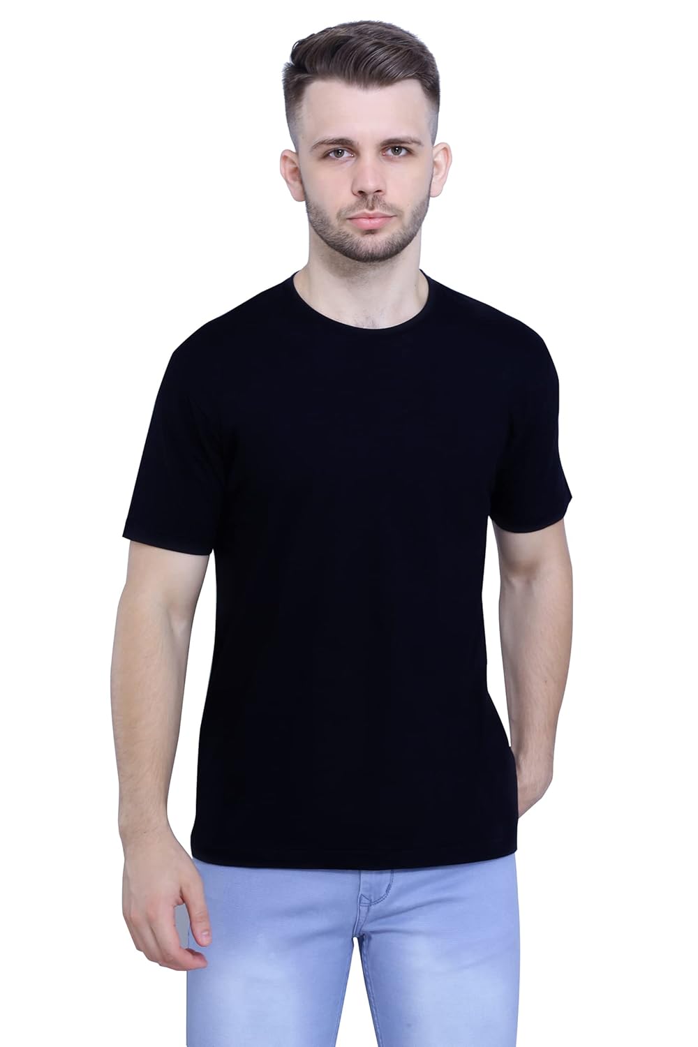 Black_Stylish_Back_Side_Anime_Asce_Printed_Round_Neck_T-Shirt_For_Men_&_Women