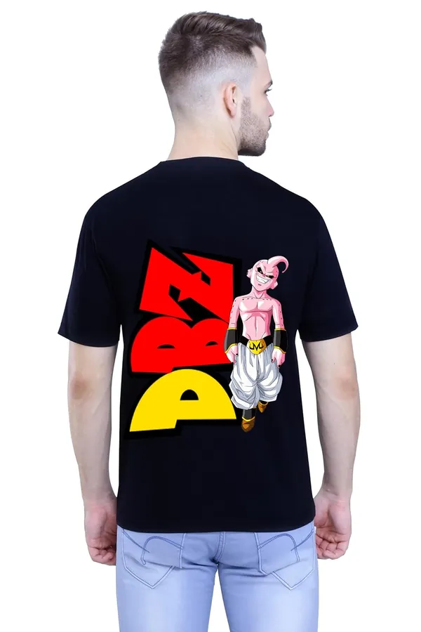 Black_Stylish_Back_Side_Anime_Dbz2_Printed_Round_Neck_T-Shirt_For_Men_&_Women