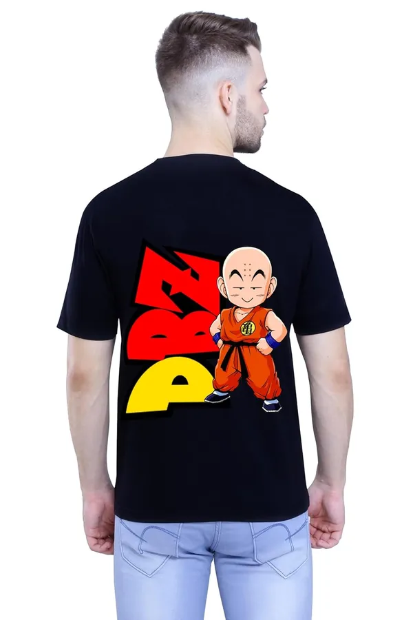 Black_Stylish_Back_Side_Anime_Dbz3_Printed_Round_Neck_T-Shirt_For_Men_&_Women