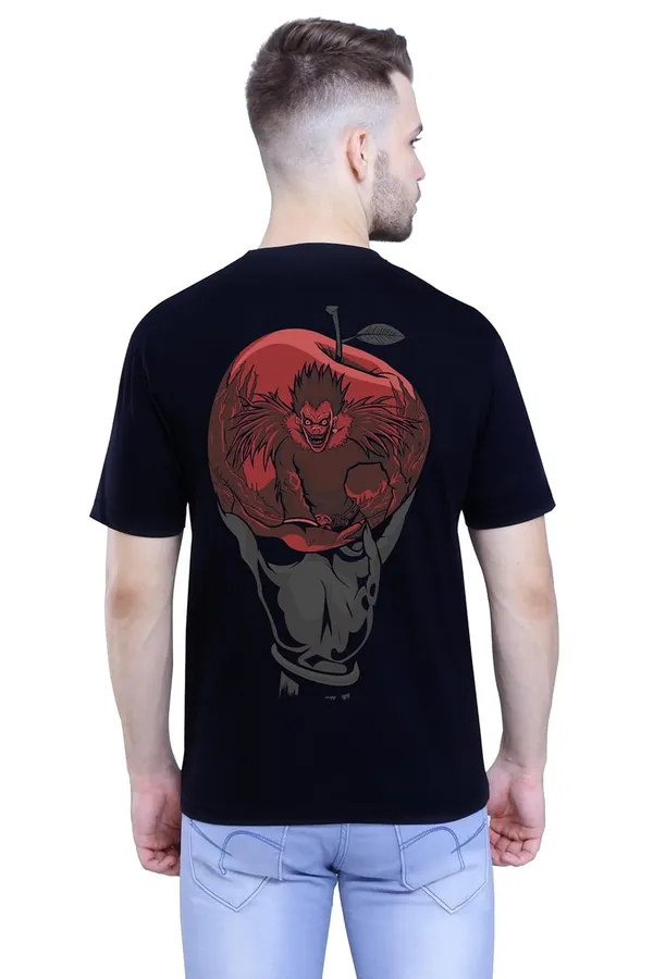 Black_Stylish_Back_Side_Anime_Death_Note_1_Printed_Round_Neck_T-Shirt_For_Men_&_Women