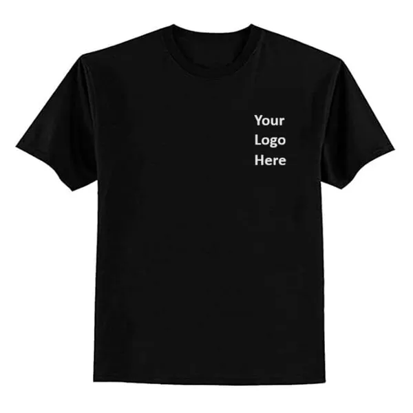 Black_Pure_Cotton_Regular_Fit_Customized_And_Personalized_Logo_On_T-Shirt_For_Men_&_Womens