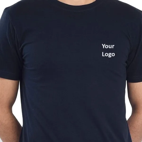 Navy_Blue_Pure_Cotton_Regular_Fit_Personalized_Logo_On_T-Shirt_For_Men_&_Women