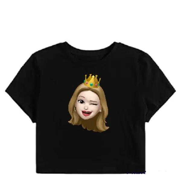 Black_Pure_Cotton_Stylish_Princess_Printed_Crop_Top_For_Girls