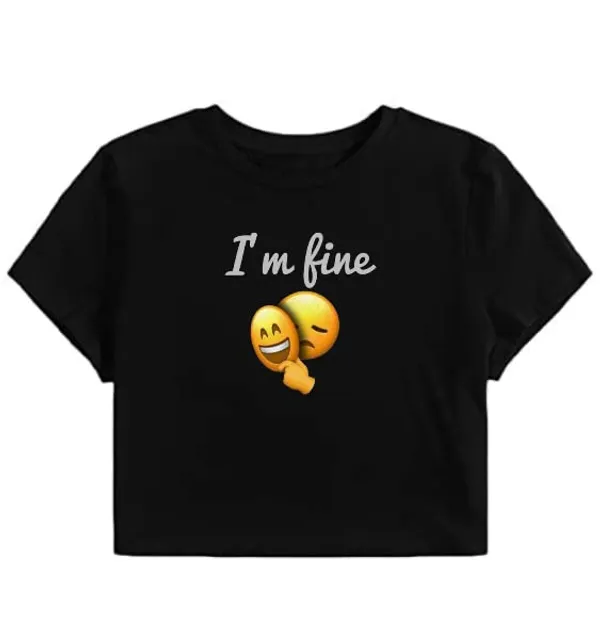 Black_Pure_Cotton_I_Am_Fine_Printed_Crop_Top_For_Girls