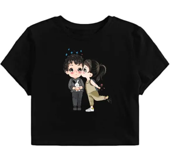 Black_Pure_Cotton_Cute_Girl_And_Boy_Printed_Crop_Top_For_Girl
