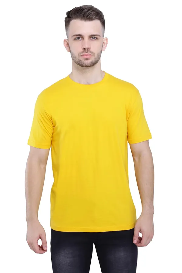 Navy_Blue,_White,_Mustard_Ultra_Soft_Pure_Cotton_Style_Savvy_Plain_T-Shirt_For_Men_&_Women_(Pack_Of_3)