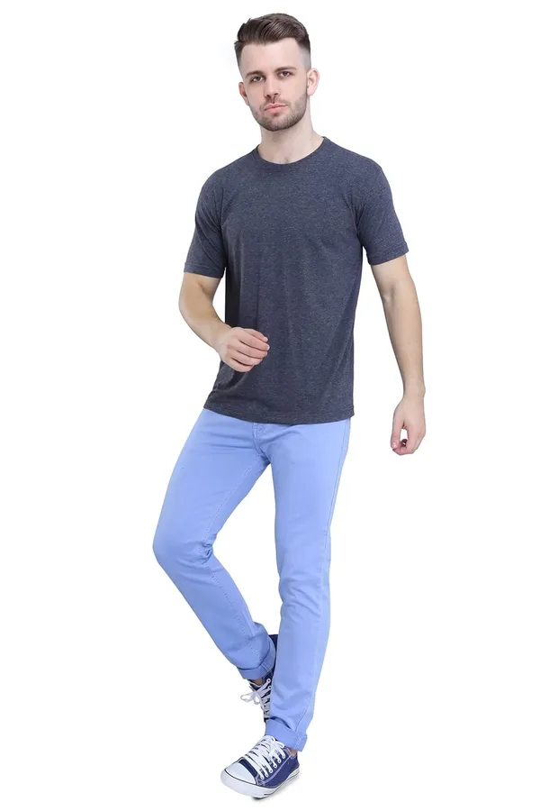 Anthracite_Melange_Pure_Cotton_Ultra_Soft_Stylish_Half_Sleeve_Plain_T-Shirt_For_Men_&_Women
