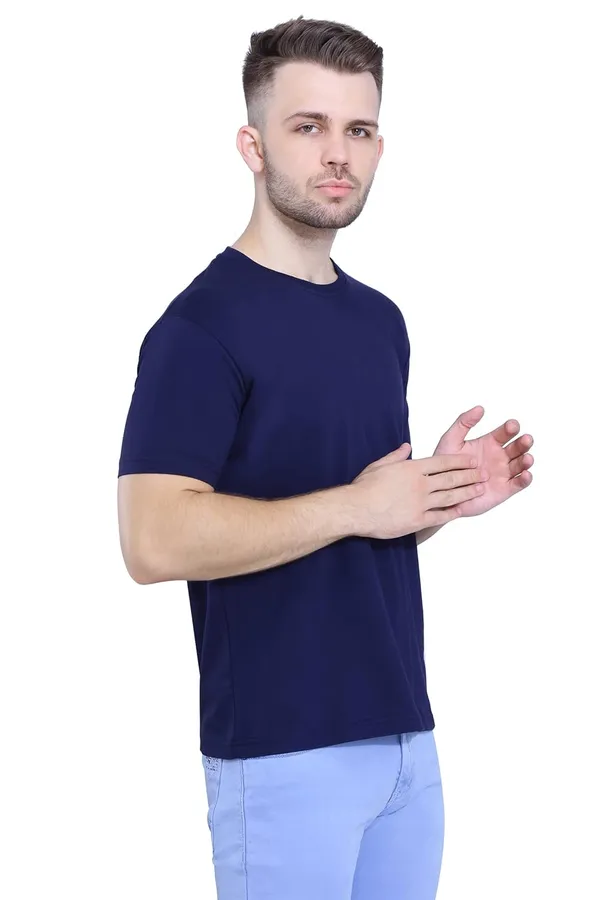 Navy_Blue_Pure_Cotton_Ultra_Soft_Stylish_Half_Sleeve_Plain_T-Shirt_For_Men_&_Women