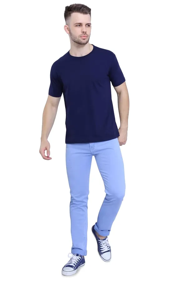Navy_Blue_Pure_Cotton_Ultra_Soft_Stylish_Half_Sleeve_Plain_T-Shirt_For_Men_&_Women