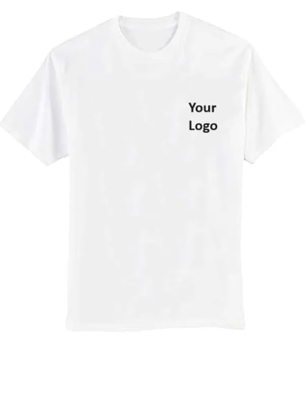 White_Pure_Cotton_Regular_Fit_Personalized_Logo_On_T-Shirt_For_Men_&_Womens