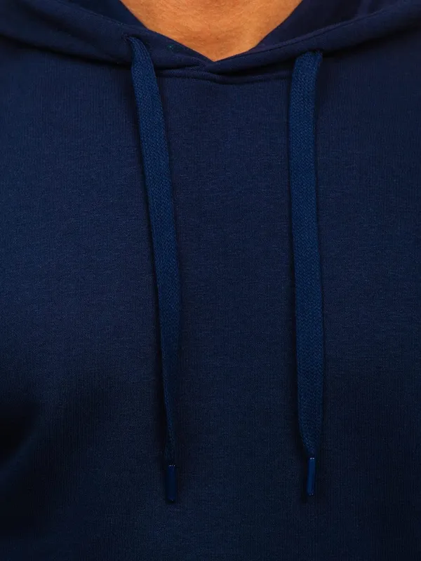 Navy_Blue_Plain_Hoodies_Pullover_Sweatshirt_For_Men_&_Women