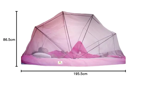 Pink_Polyvinyl_Chloride,_Polyester_Mosquito_Net_For_Protection_Against_Insect_Borne_Diseases