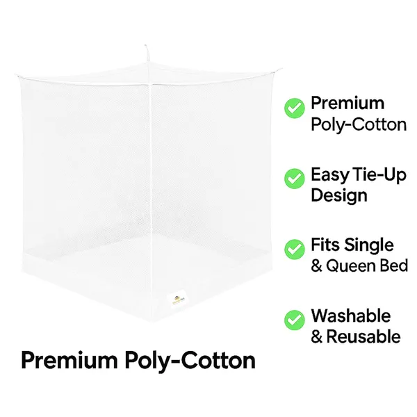 White_Poly_Cottton_Mosquito_Net_For_Protection_Against_Insect_Borne_Diseases