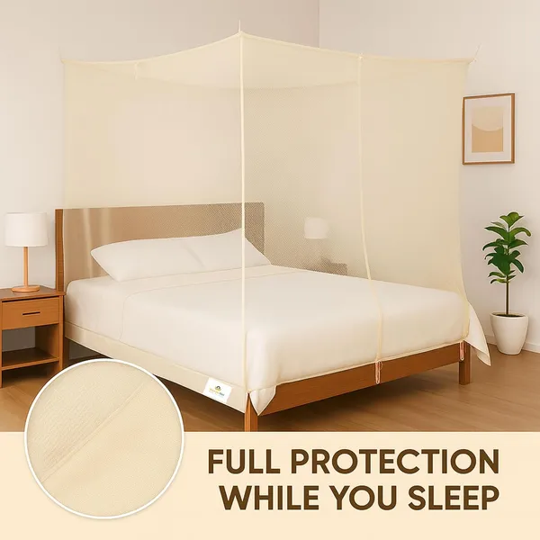 Cream_Poly_Cottton_Mosquito_Net_For_Protection_Against_Insect_Borne_Diseases