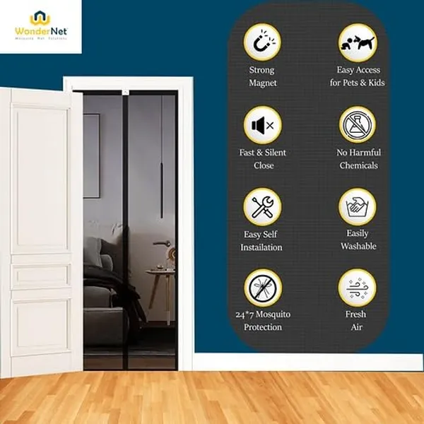 Grey_Door_Fibreglass,_Polyester_Mosquito_Net_For_Protection_Against_Insect_Borne_Diseases