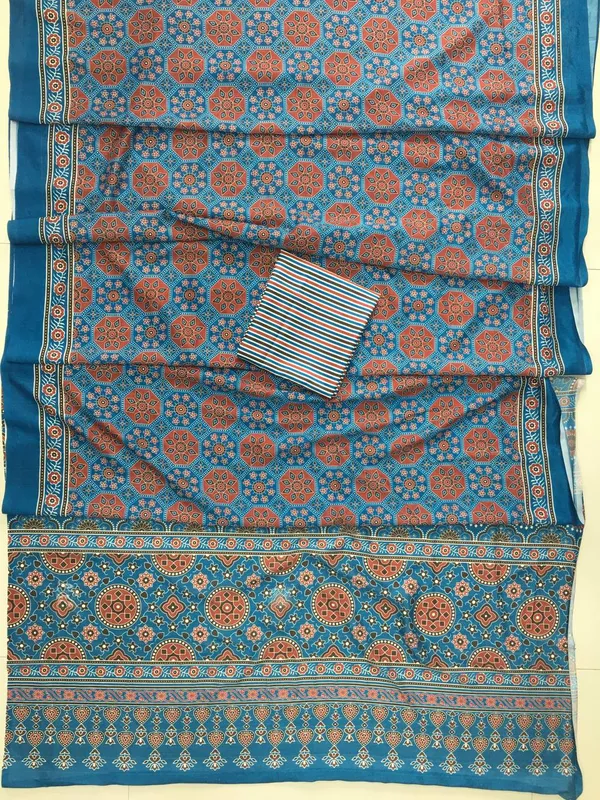 Ajrakh_Handblock_Printed_Modal_Silk_Saree_With_Blouse_Piece_For_Women