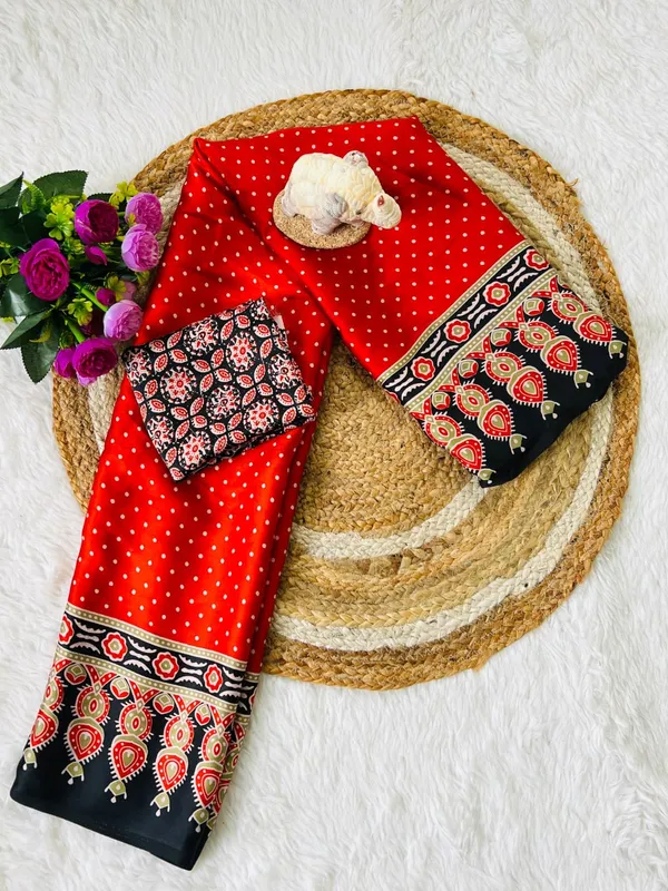 Pure__Satin_with_butifull_Ajrak_printed_Sarees_rich_Pallu