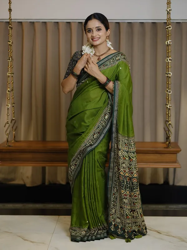 Janaki_Green_Mul_Cotton_Saree