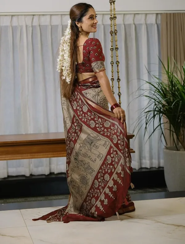 Madura_elephant_Jaipur_Mul_Cotton_SAREE
