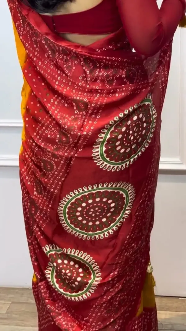 MUSTARD_AND_RED_MODAL_SILK__JAIPURI_BANADHANI_SAREE