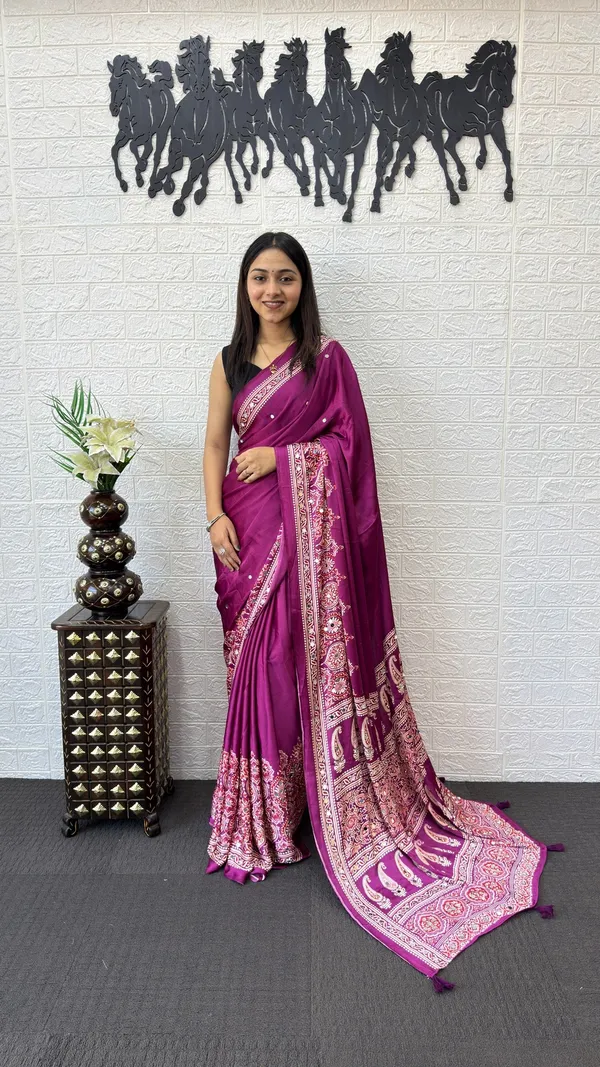 TRENDING_AJRAKH_MODAL_SILK_MIRROR_WORK_SAREE_FOR_WOMEN.