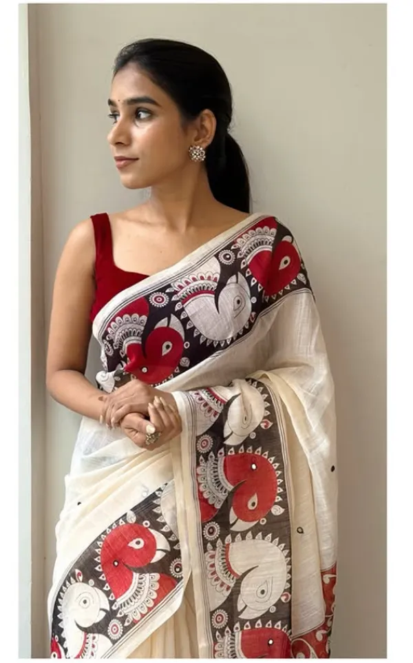 KALMKARI_BODER___LINEN__SAREE__WITH_BLUSE_PIC_