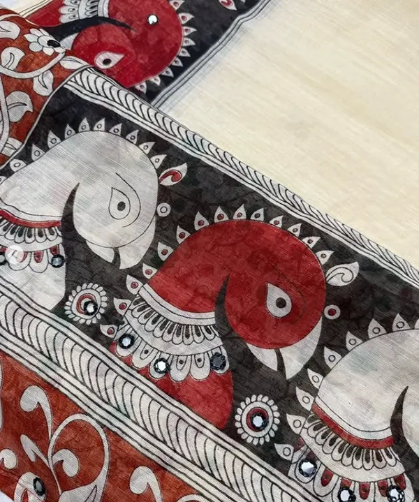 KALMKARI_BODER___LINEN__SAREE__WITH_BLUSE_PIC_