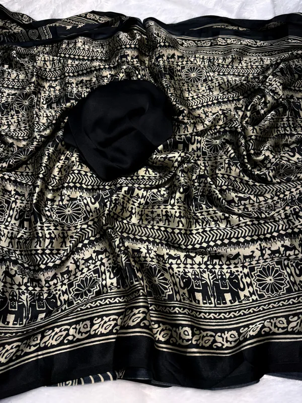 NEW_PURE_GAJI_SILK_BLACK_IN_GOLD_AAJRAKH_SAREE