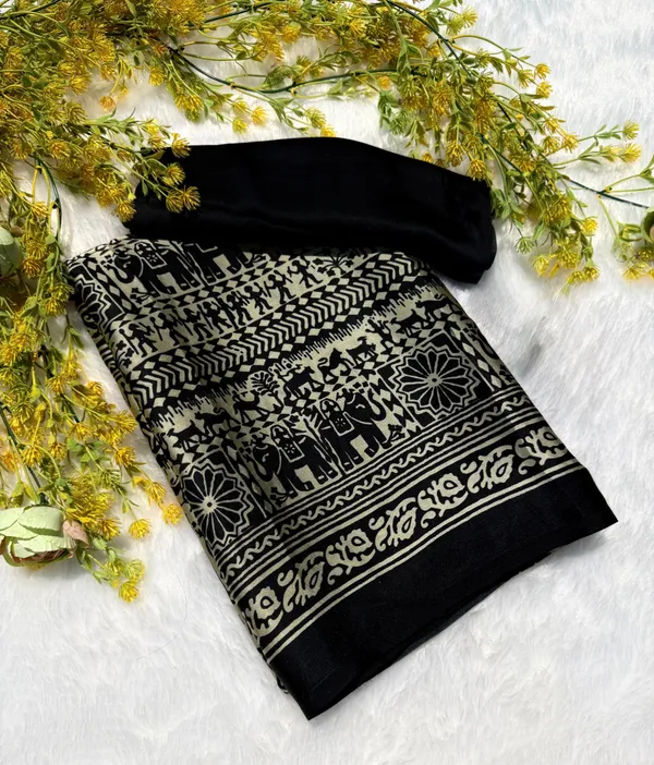 NEW_PURE_GAJI_SILK_BLACK_IN_GOLD_AAJRAKH_SAREE