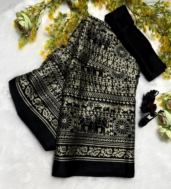 NEW_PURE_GAJI_SILK_BLACK_IN_GOLD_AAJRAKH_SAREE
