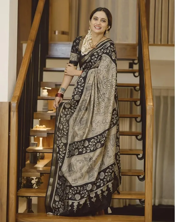 Madura_elephant_Jaipur_Mul_Cotton_SAREE