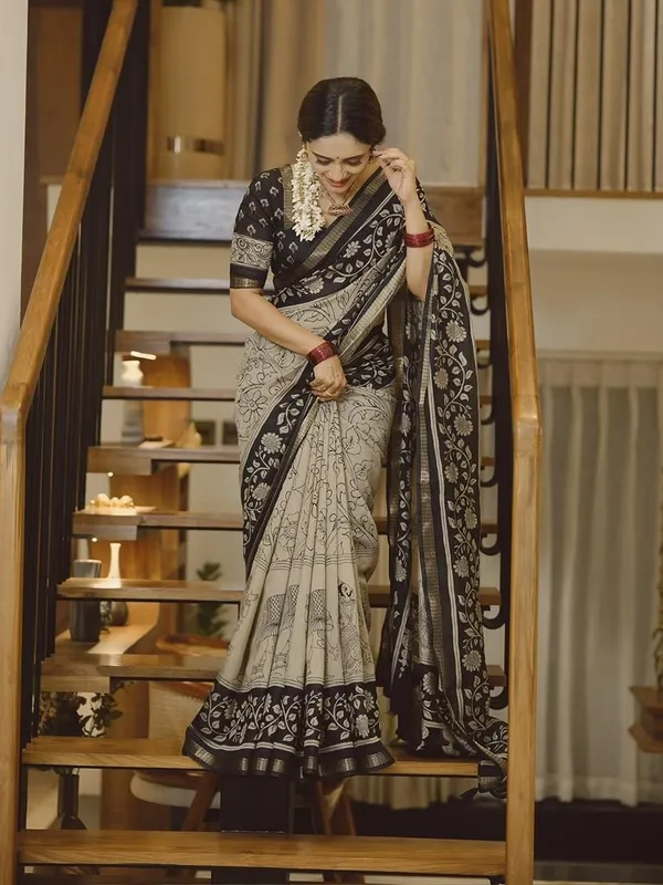 Madura_elephant_Jaipur_Mul_Cotton_SAREE