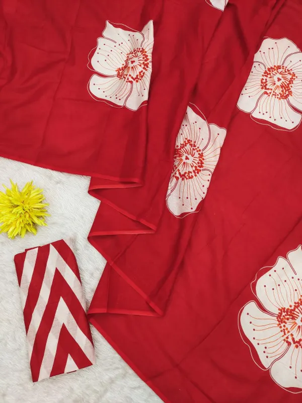 pure_japan_silk_red__flower_Ajrakh_Silk_Saree
