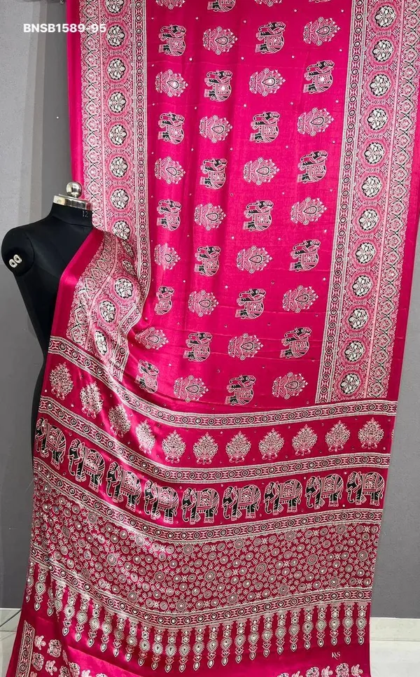 Premium_Collection_Soft_Silk_with_Gajji_bandhej-Mirror_work-Ajrakh