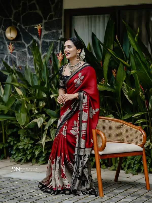 JUIPURI_MAROON_MULL_CITTAN_SAREE