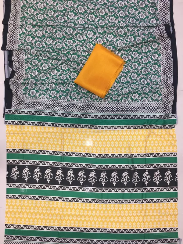Kalamkari_Flower_Designing__Linen__Saree_With_Blouse_Piece