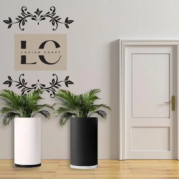 Black_Modern_White_Metal_Planters,_50.8_Cm_Tall,_Outdoor/Indoor_Flower_Pots_For_Balcony,_Deck,_Garden,_Patio,_Large_Size_Planters_For_Home_Decor____25L_x_25W_x_50H_Centimeters