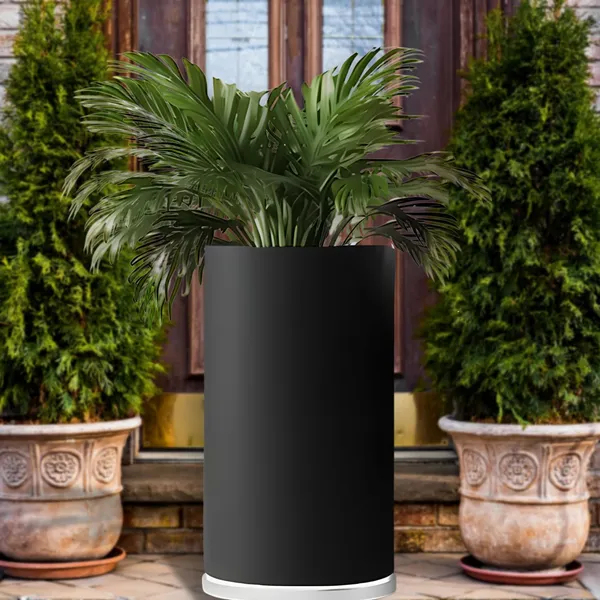 Black_Modern_White_Metal_Planters,_50.8_Cm_Tall,_Outdoor/Indoor_Flower_Pots_For_Balcony,_Deck,_Garden,_Patio,_Large_Size_Planters_For_Home_Decor____25L_x_25W_x_50H_Centimeters